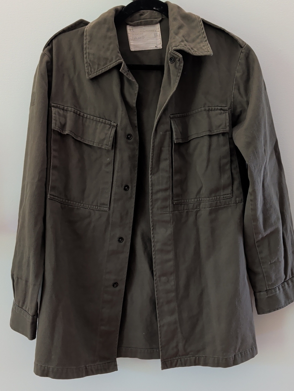 Vintage Dutch Army Field Shirt Jacket 100% Cotton KL H. van Puijenbroek Size M